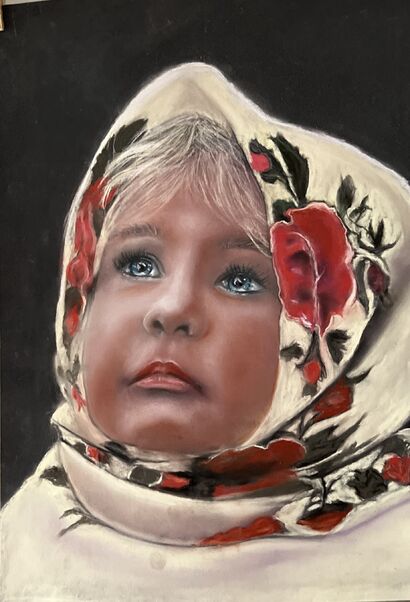 JEUNE FILLE UKRAINIENNE - a Paint Artowrk by ESTIENNE Elizabeth 